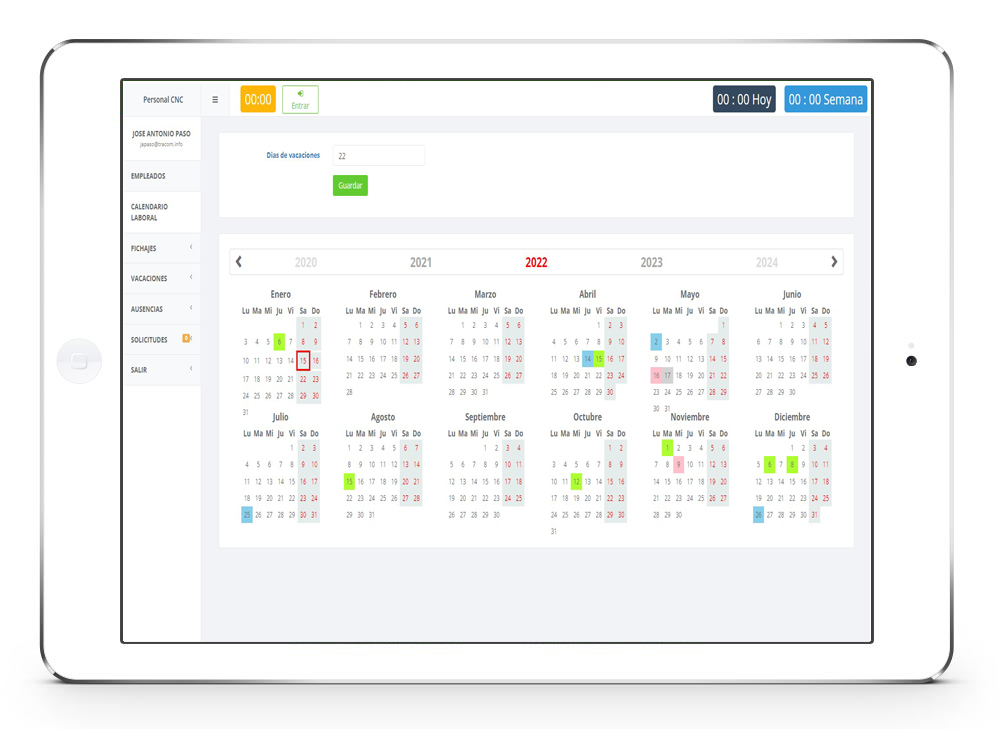 Calendarios programables Tracom